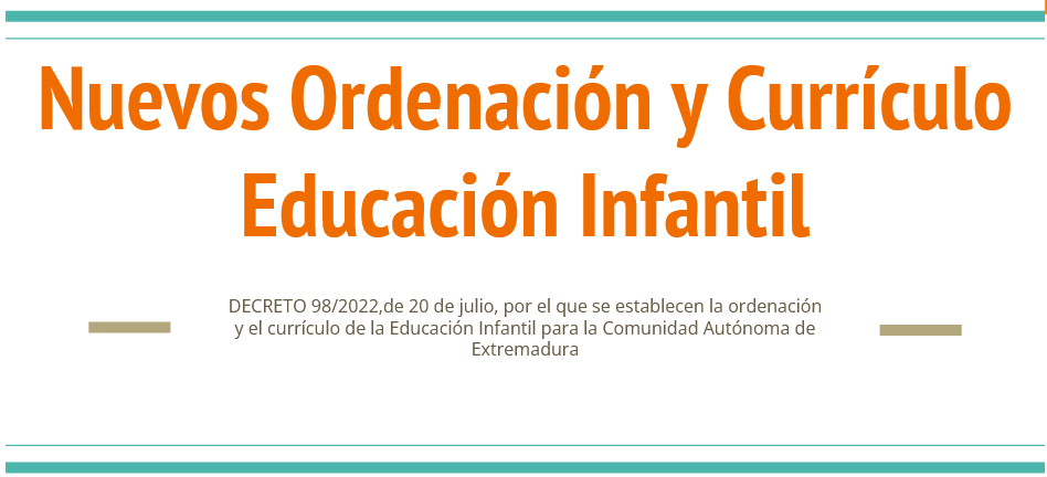 Ordenación y Currículo Educación Infantil (LOMLOE)